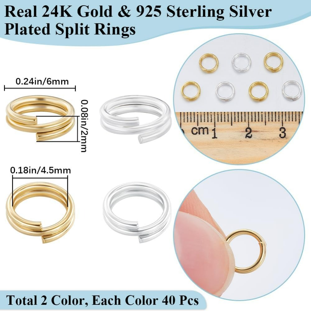 1 boîte de 80 pièces anneau de - Sterling Silver Ring avis et prix